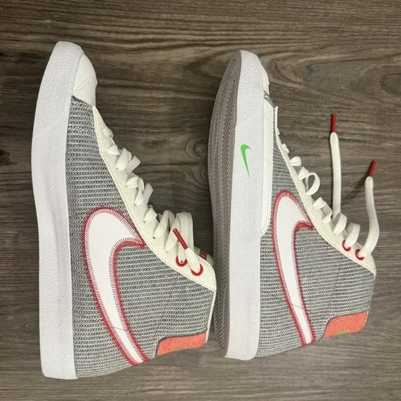 Nike Blazer Mid ’77 – Grey/Sport Red/Electric Green – Size 8.5 - Picture 9 of 14